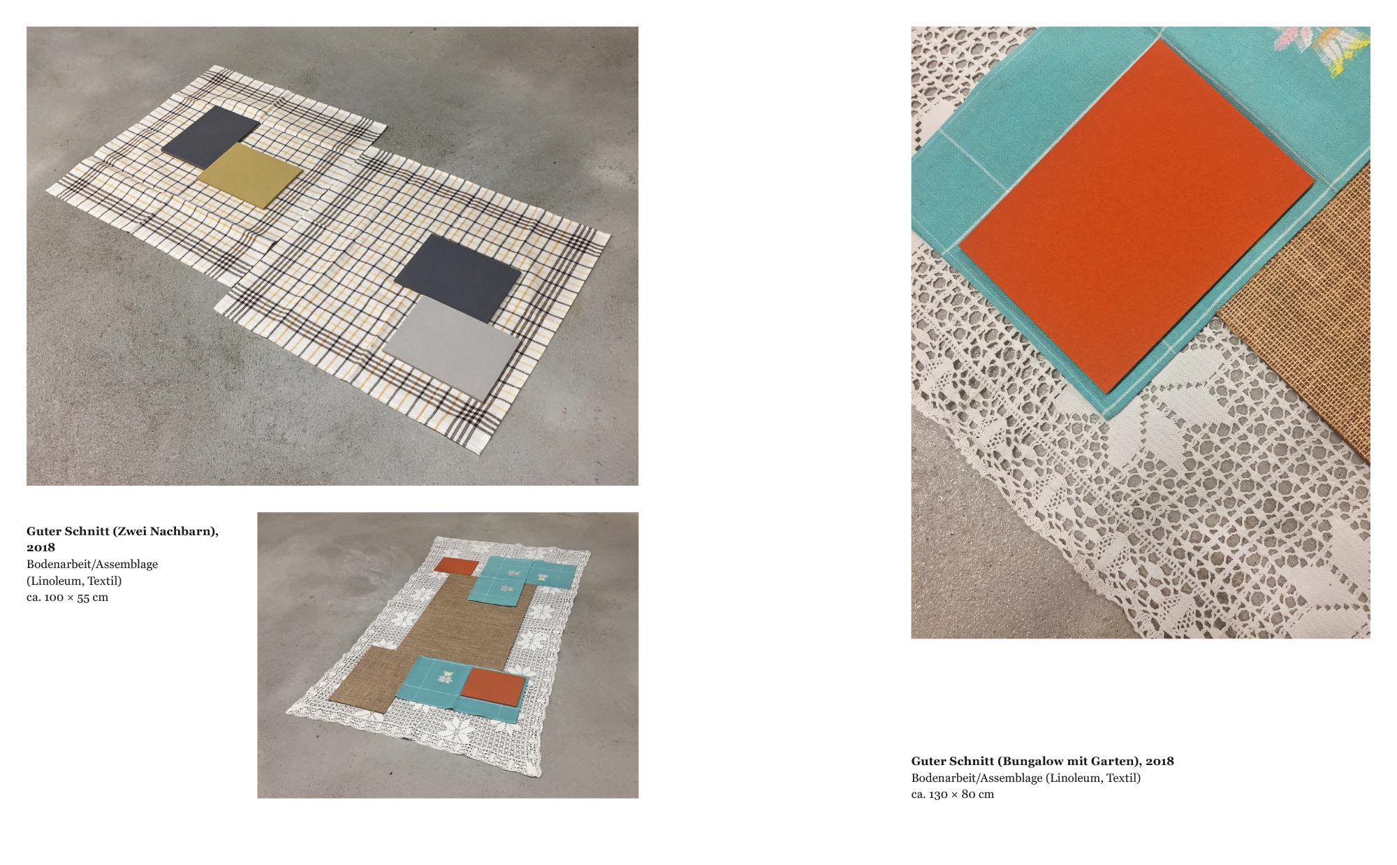 Portfolio-Ansichten von Lena Schrieb: Bodenarbeiten und Text